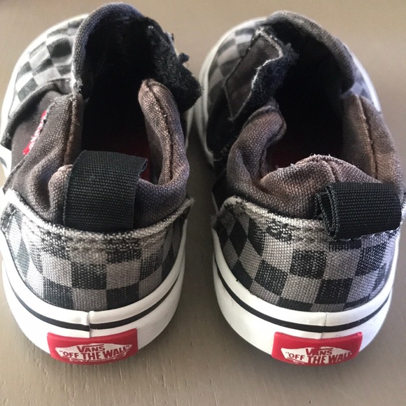Black and Grey Toddler Vans size 6 - Picture 3 of 3